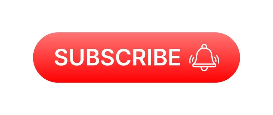 Modern subscribe button icon in flat style. Channel subscription image for web Illustrazione stock