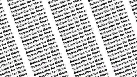 Modern Subscribe for More text animation featuring stylish kinetic typography Stock-Footage 338224185