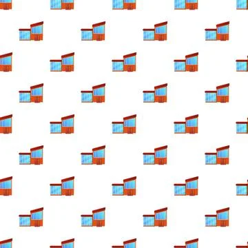 Modern suburban dwelling house pattern for background design Stock Illustration