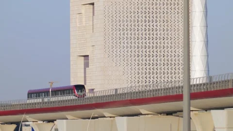 The modern subway line in Riyadh Saudi Arabia 動画素材 285327768