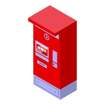 Modern subway ticket machine icon isometric vector. Train metro Stockillustratie