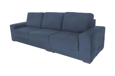 Modern  suede couch sofa  isolated Stock Photos