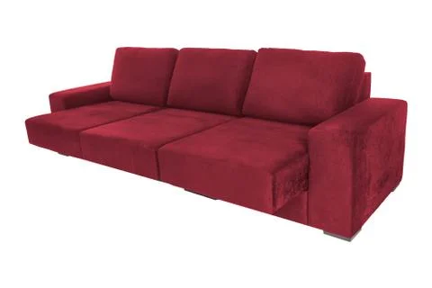 Modern  suede couch sofa  isolated Stock Photos