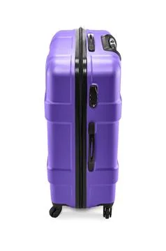Modern suitcase on wheels Stock Photos