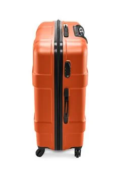 Modern suitcase on wheels Stock Photos
