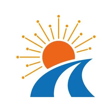 Modern sun Wave Logo Template vector Icon illustration template 스톡 일러스트