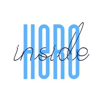 Modern super hero inside lettering, great design for any purposes. Vector gra Stock Illustration