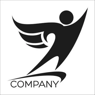 Modern superhero logo Illustrazione stock