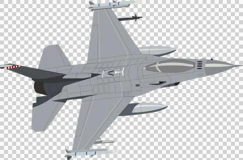 Modern Supersonic Jet Fighter Vector Illustration Stock Illustration