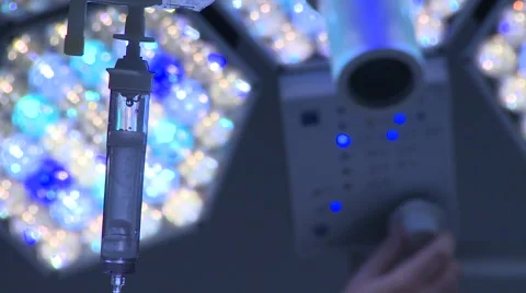 Modern Surgery LED Light On Off Hand Stock Footage 47728184