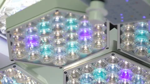 Modern Surgery LED Lights - Focus Pull Stock Footage 47621155