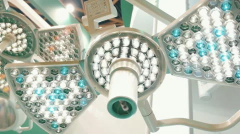 Modern surgical led light in the operating room Stock Footage 58822597