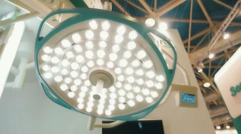 Modern surgical led light in the operating room Stock Footage 58823468