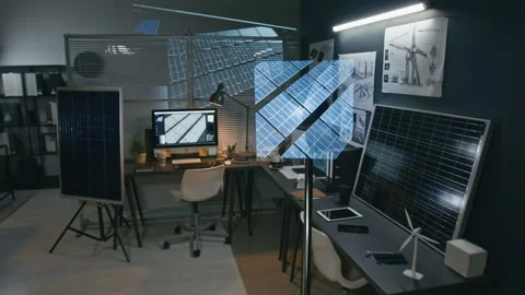 Modern Sustainable Technology Engineering Office Stock Footage 307957745
