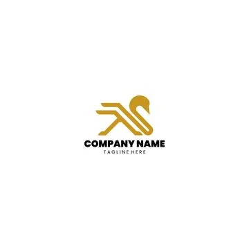 Modern swan logo design vector Stock-Illustration