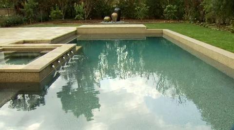 Modern Swimming Pool Stock Footage 11944688