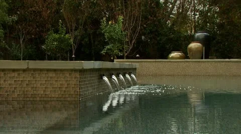 Modern Swimming Pool Stock Footage 11944704