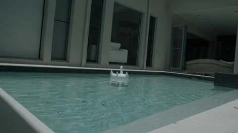 Modern Swimming Pool in Residential Setting, Sunshine Coast, Australia Stock Footage 341314614