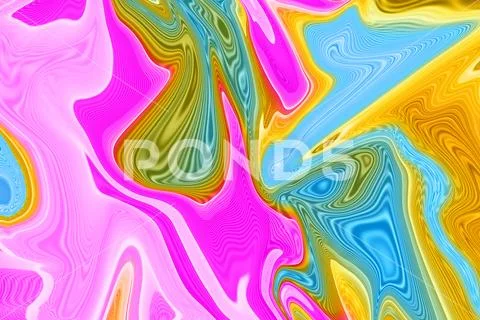 Modern Swirling Rainbow Abstract Background With Soft Blending Colors PSD Template