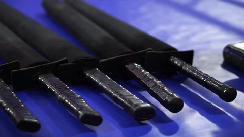 Modern sword fighting Stock Footage 102156067