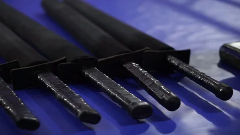 Modern sword fighting Stock Footage 102161074