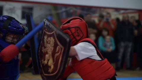 Modern sword fighting Stock Footage 102161175