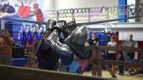Modern sword fighting Stock Footage 102161918