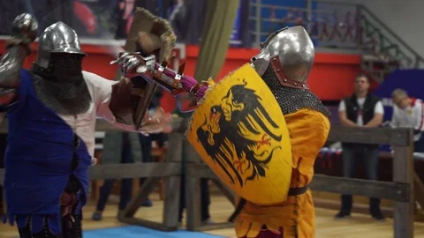 Modern sword fighting Stock Footage 102161945