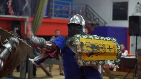 Modern sword fighting Stock Footage 102161976