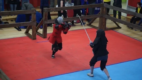 Modern sword fighting Stock Footage 102162095