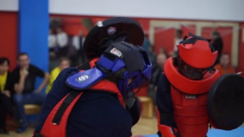 Modern sword fighting Stock Footage 102162180