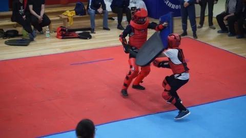 Modern sword fighting Stock Footage 102162243