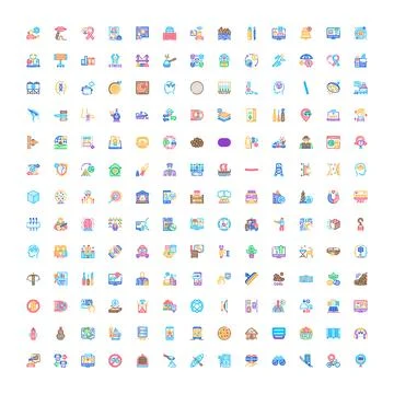 Modern symbol collection for web and mobile application design Stock Illustration
