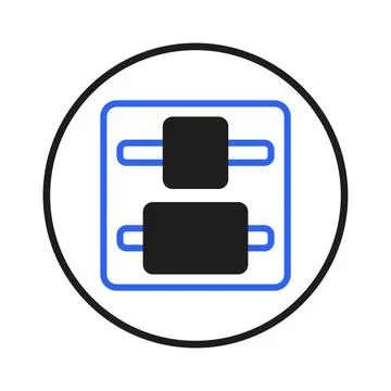 Modern symbol of digital data transfer interface, design and development, c.. Stock Illustration