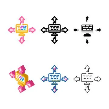 Modern system deployment analyst color icon vector Stock-Illustration