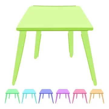 Modern table dining vector cartoon graphic 스톡 일러스트
