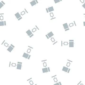 Modern table lamp glyph vector seamless pattern Stock Illustration
