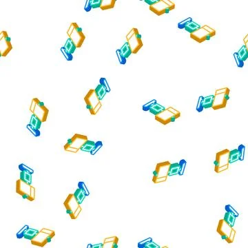Modern table lamp isometric icon seamless pattern 스톡 일러스트