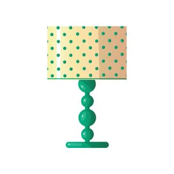 Modern table lamp simple concise form of a pleasant color. Stock Illustration