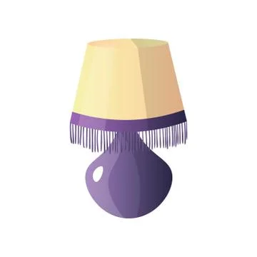 Modern table lamp simple concise form of a pleasant color. Stock Illustration