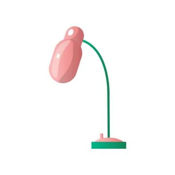 Modern table lamp simple concise form of a pleasant color. Stock Illustration