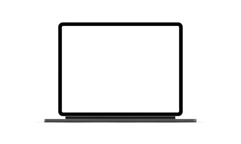 Modern Tablet Computer With Keyboard Stand, Blank Screen Stock Illustration