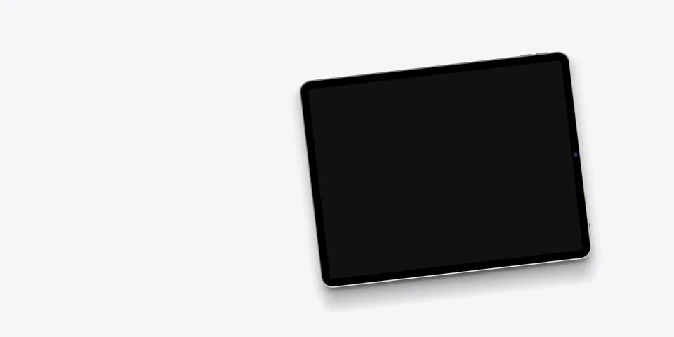Modern tablet with dark screen on white Stock Illustration