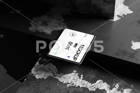 Modern Tablet on Industrial Surface Modèle PSD
