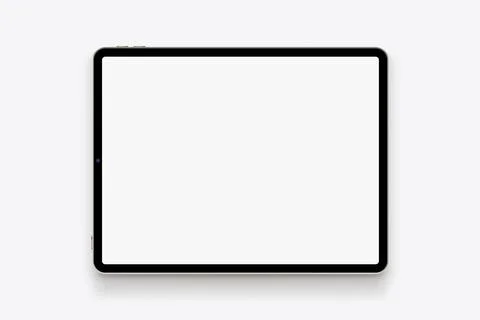 A modern tablet lying on white back Stock Illustration