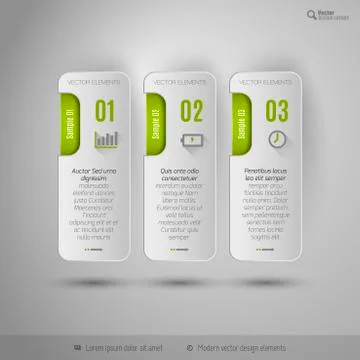 Modern tabs as design elements. Business symbols. 스톡 일러스트