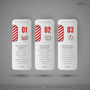 Modern tabs as design elements. Business symbols. イラスト素材