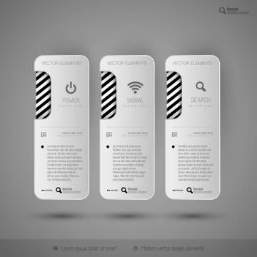 Modern tabs as design elements. Business symbols. 库存插图
