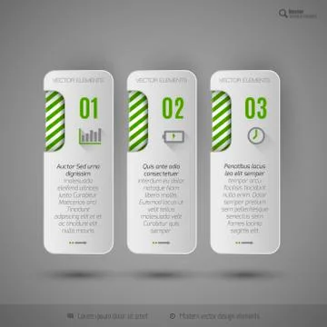 Modern tabs as design elements. Business symbols. Stock Illustration