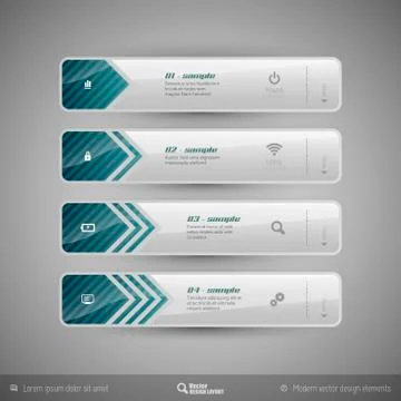 Modern tabs as design elements. Business symbols. イラスト素材